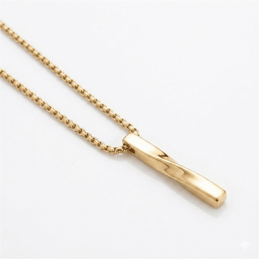 Collar Minimalista Barra Giratoria en Acero Inoxidable